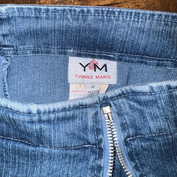 Vintage Denim Ruffle Skirt / Western / Festival. Yvonne Marie, size 10 - Picture 7 of 8